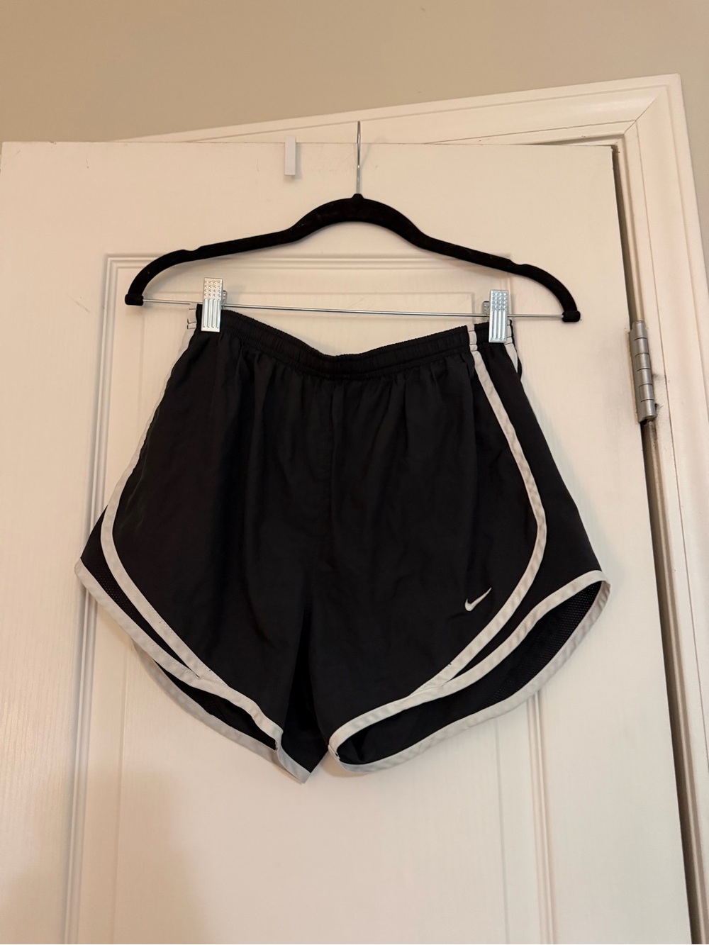 Nike Black Running Shorts with White Trim Size S